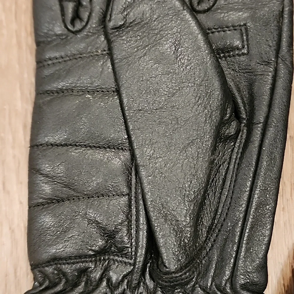 Harley-Davidson Gloves Black Leather Padded Motorcycle Riding Ladies Size Small